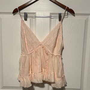 World Together Peach babydoll top L y2K new